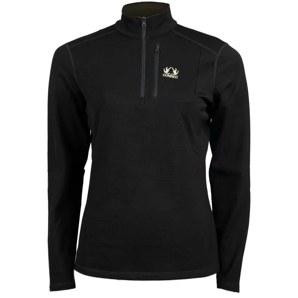 Connec Femme Merino Base Layer Top Black