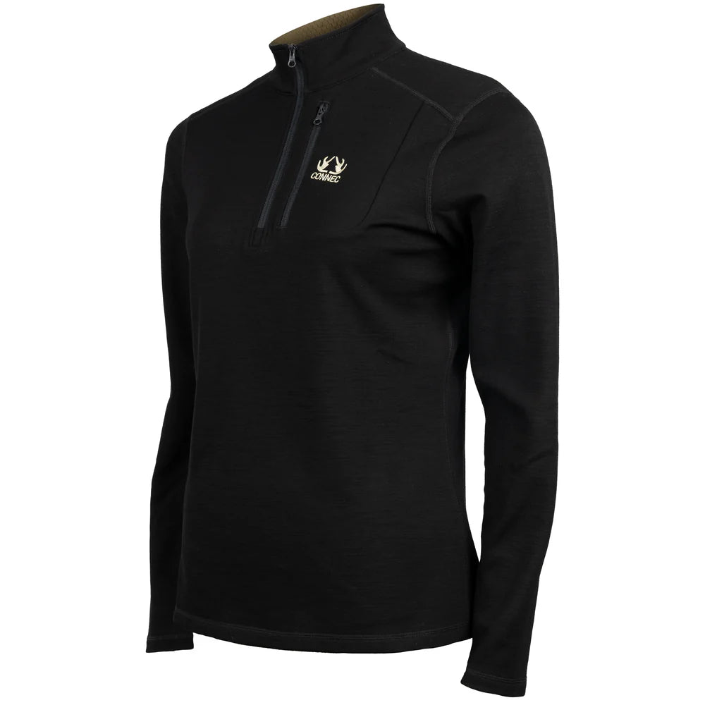 Connec Femme Merino Base Layer Top Black