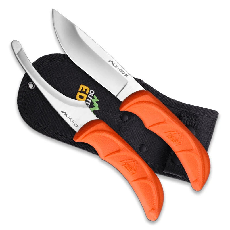 Couteaux de chasse et de dépeçage Outdoor Edge JaegerPair avec étui de ceinture