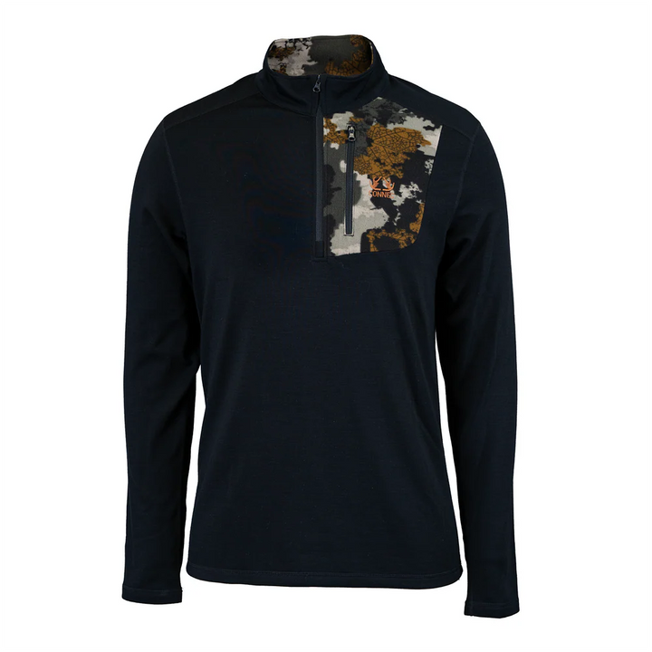 Connec Merino Base Layer Top Black Outvision