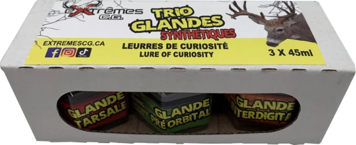 Extrêmes CG Trio de Glandes - Chevreuil - Tarsales, Pré-orbitales, Interdigitales