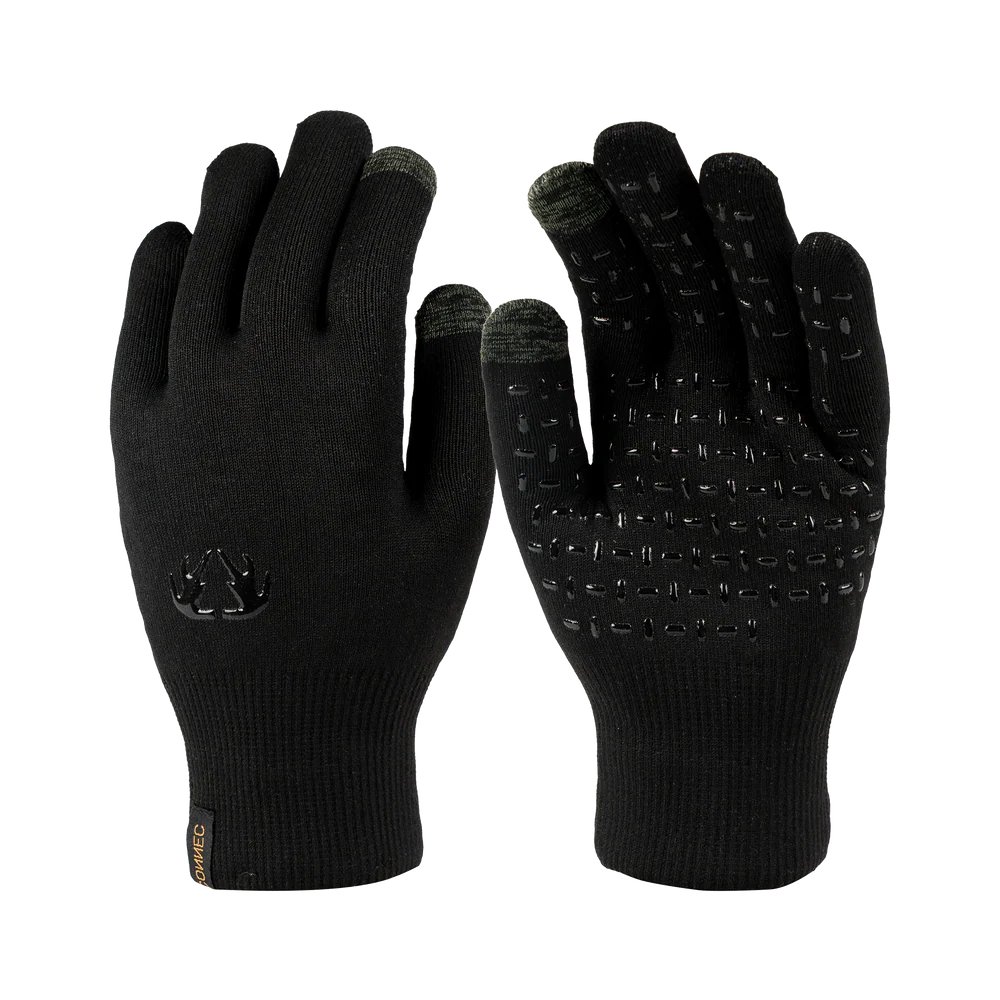 Connec Gant en tricot imperméable Noir