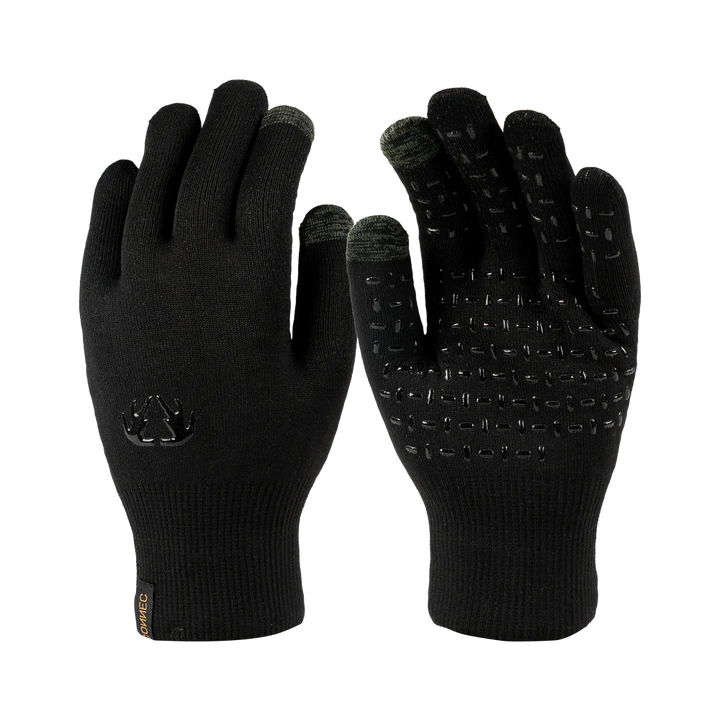 Connec Gant en tricot imperméable Noir