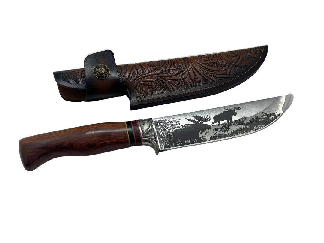 Green trail couteau de chasse lame 6 et demie orignal