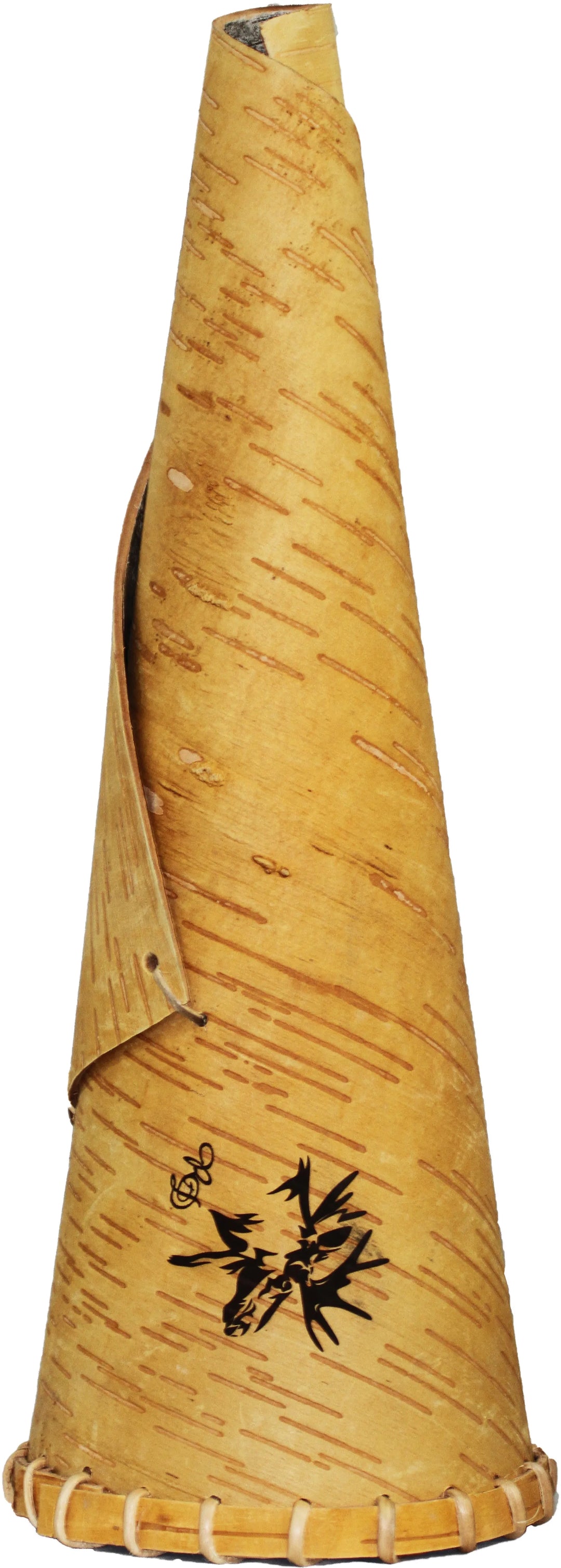 Appeau pour gros gibier orignal cornet en écorce de boulot